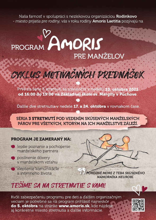 Program AMORIS pre manželov - plagát